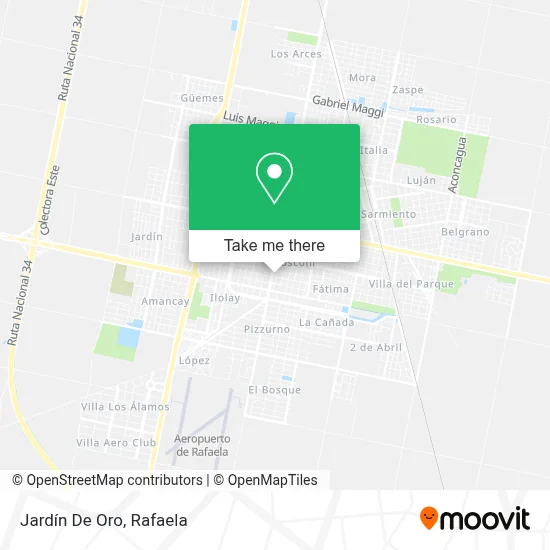 Jardín De Oro map