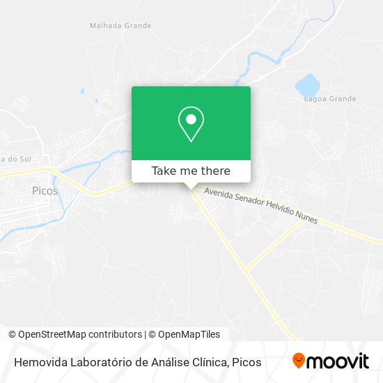 Mapa Hemovida Laboratório de Análise Clínica