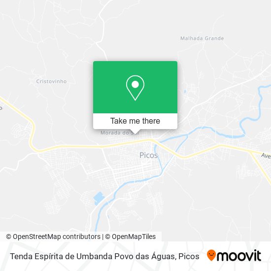 Mapa Tenda Espírita de Umbanda Povo das Águas