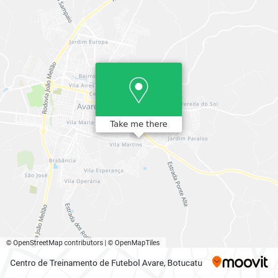 Centro de Treinamento de Futebol Avare map
