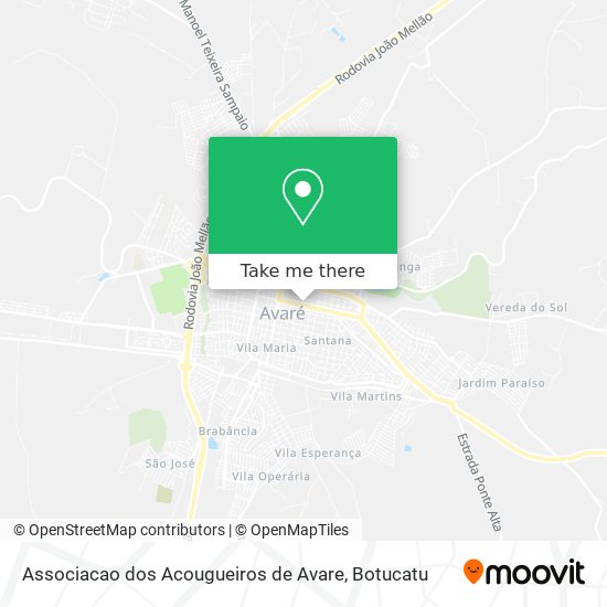 Associacao dos Acougueiros de Avare map