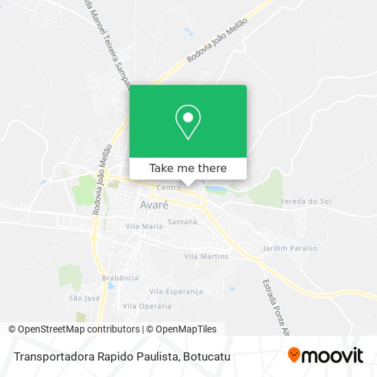 Transportadora Rapido Paulista map