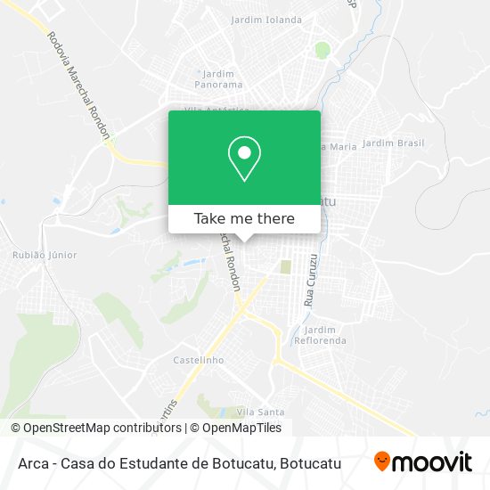Arca - Casa do Estudante de Botucatu map