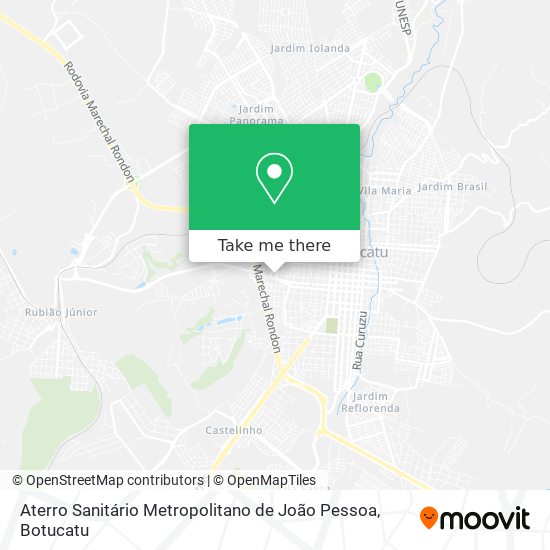 Mapa Aterro Sanitário Metropolitano de João Pessoa