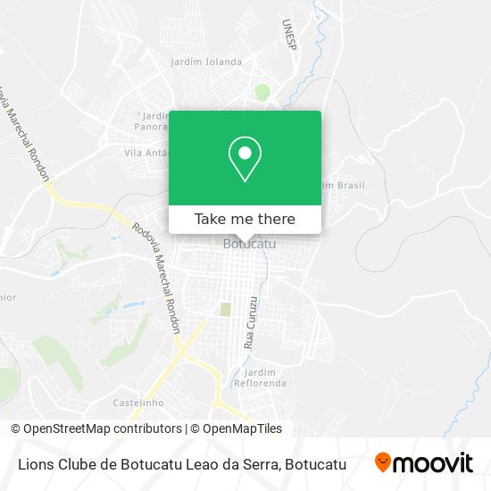 Mapa Lions Clube de Botucatu Leao da Serra