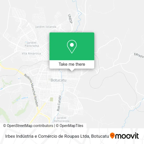 Mapa Irbex Indústria e Comércio de Roupas Ltda