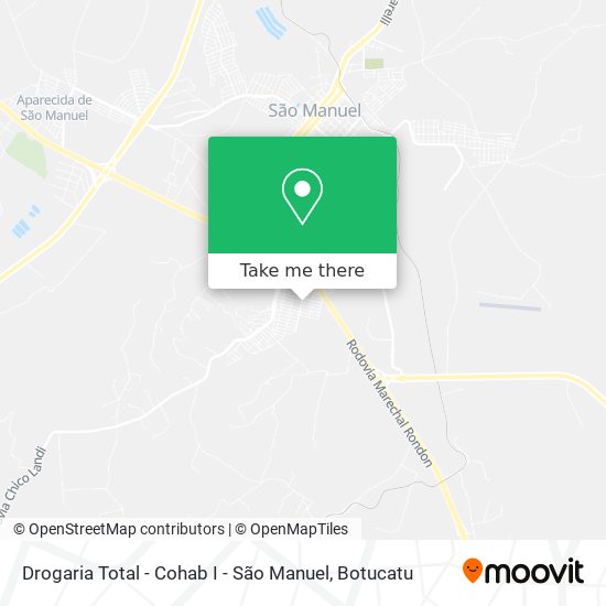 Drogaria Total - Cohab I - São Manuel map