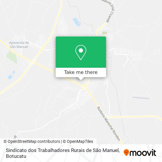 Mapa Sindicato dos Trabalhadores Rurais de São Manuel