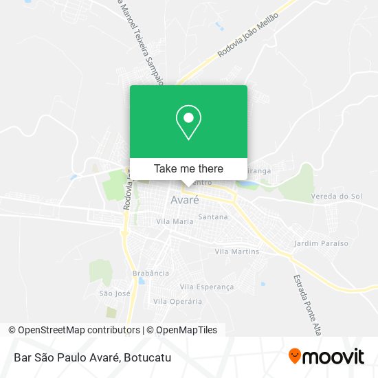 Bar São Paulo Avaré map