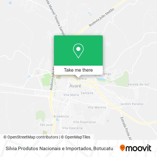 Mapa Silvia Produtos Nacionais e Importados