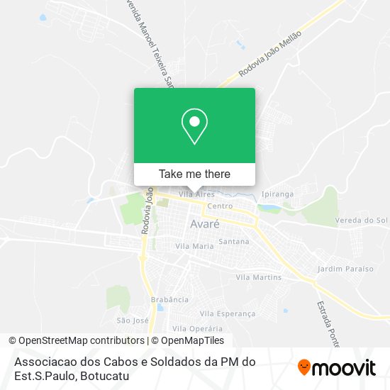 Mapa Associacao dos Cabos e Soldados da PM do Est.S.Paulo