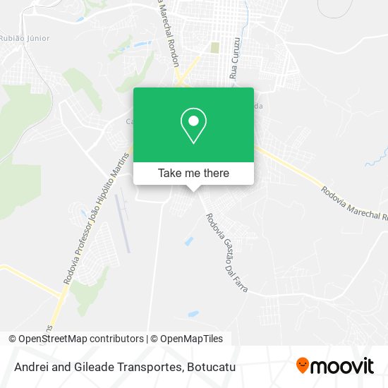 Andrei and Gileade Transportes map