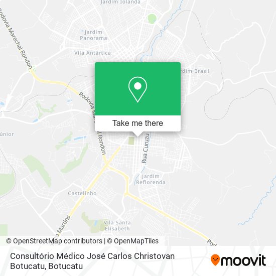 Mapa Consultório Médico José Carlos Christovan Botucatu