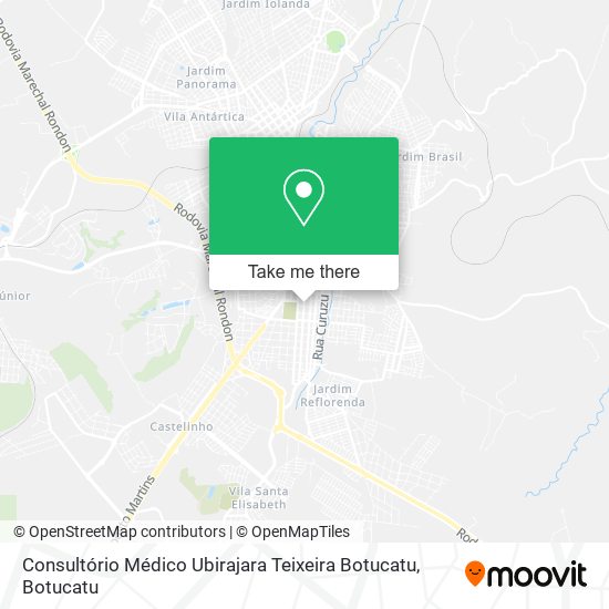 Mapa Consultório Médico Ubirajara Teixeira Botucatu