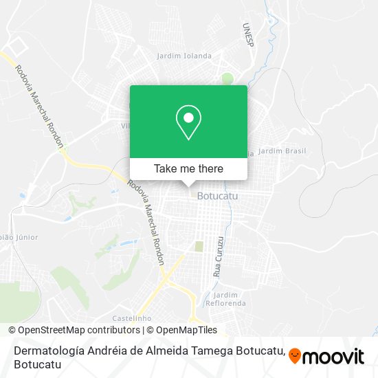 Mapa Dermatología Andréia de Almeida Tamega Botucatu