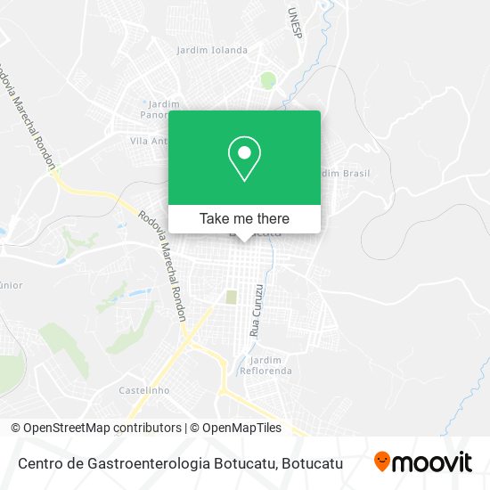 Mapa Centro de Gastroenterologia Botucatu