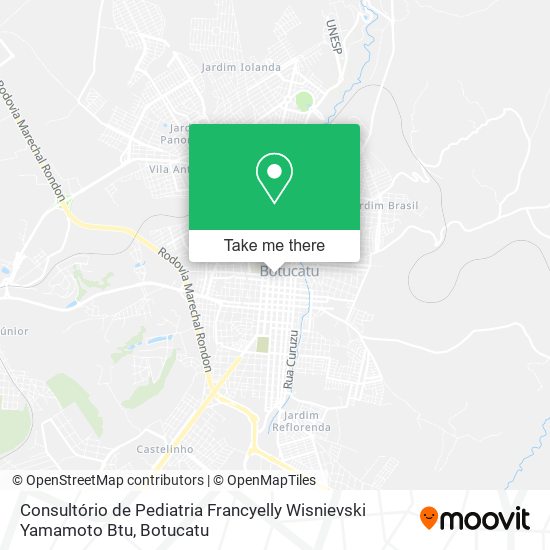 Consultório de Pediatria Francyelly Wisnievski Yamamoto Btu map