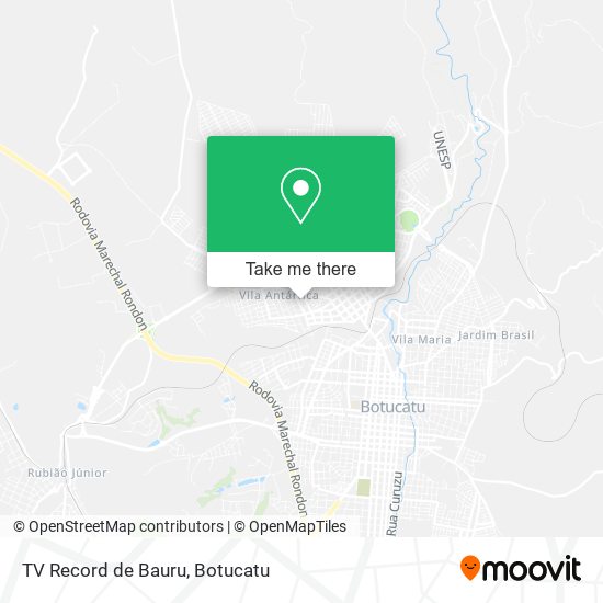 Mapa TV Record de Bauru