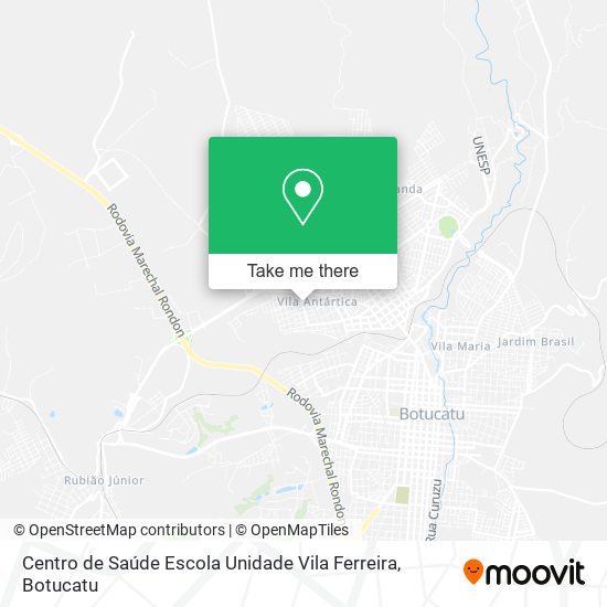 Mapa Centro de Saúde Escola Unidade Vila Ferreira