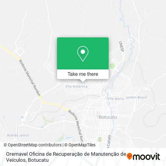 Mapa Oremavel Oficina de Recuperação de Manutenção de Veículos