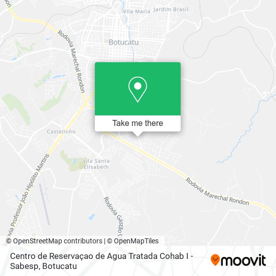 Mapa Centro de Reservaçao de Agua Tratada Cohab I - Sabesp