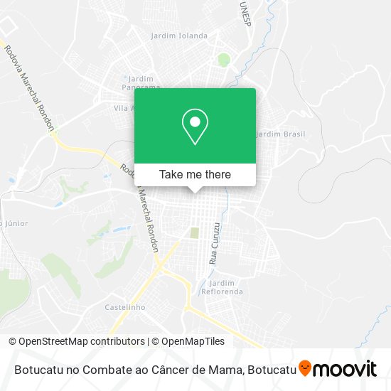 Botucatu no Combate ao Câncer de Mama map