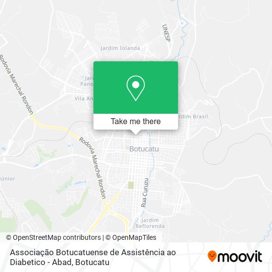 Associação Botucatuense de Assistência ao Diabetico - Abad map