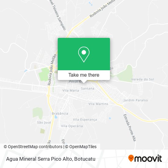 Agua Mineral Serra Pico Alto map