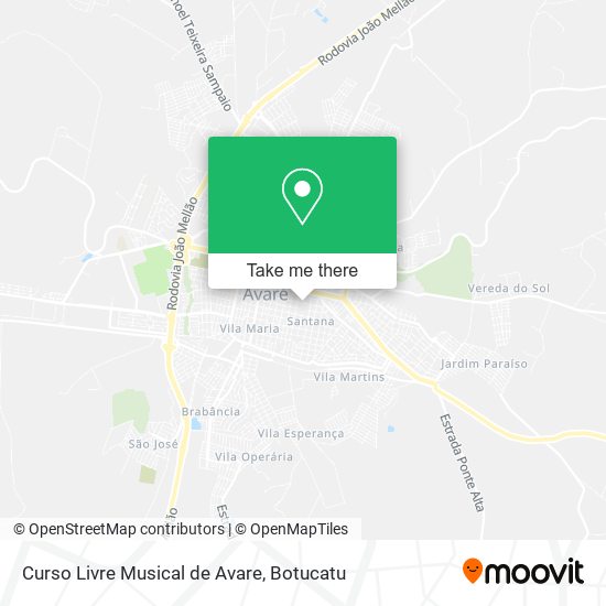 Mapa Curso Livre Musical de Avare