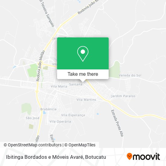 Mapa Ibitinga Bordados e Móveis Avaré