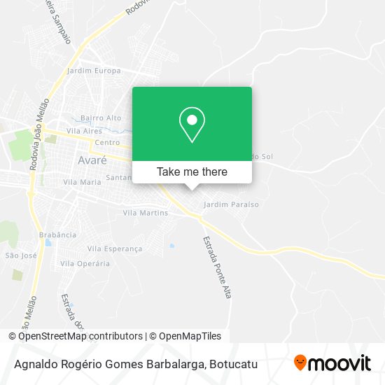 Agnaldo Rogério Gomes Barbalarga map