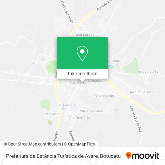 Mapa Prefeitura da Estância Turística de Avare