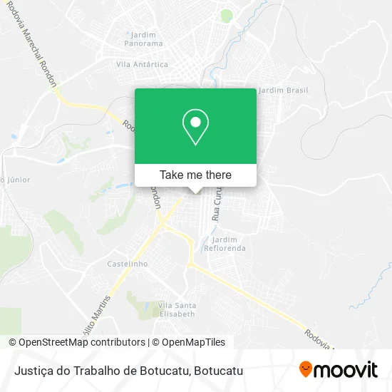 Justiça do Trabalho de Botucatu map