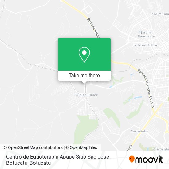 Mapa Centro de Equoterapia Apape Sitio São José Botucatu