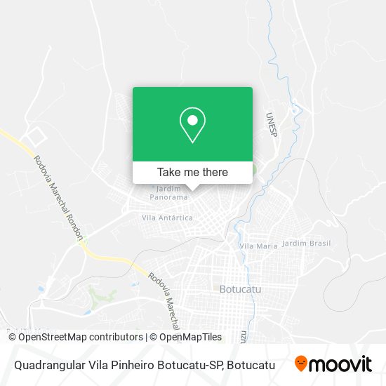 Mapa Quadrangular Vila Pinheiro Botucatu-SP