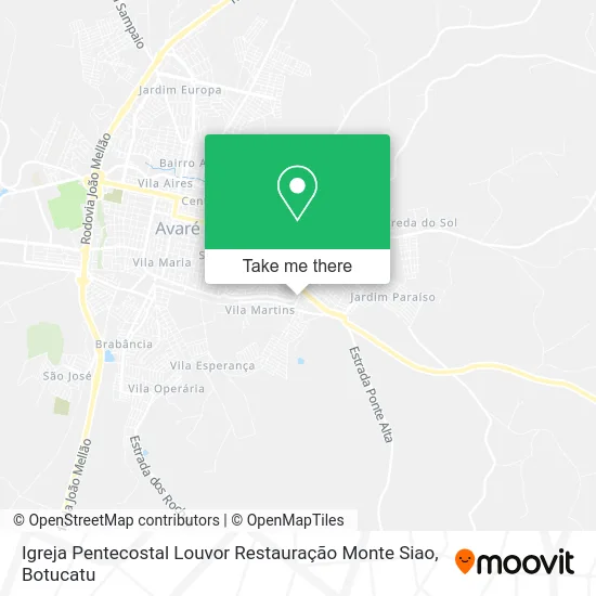 Igreja Pentecostal Louvor Restauração Monte Siao map