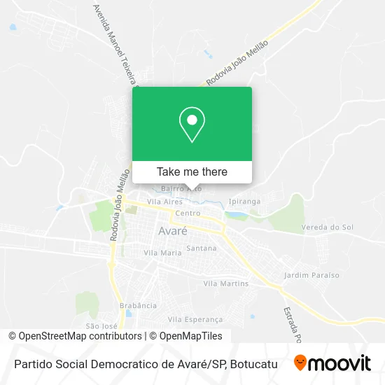 Partido Social Democratico de Avaré / SP map