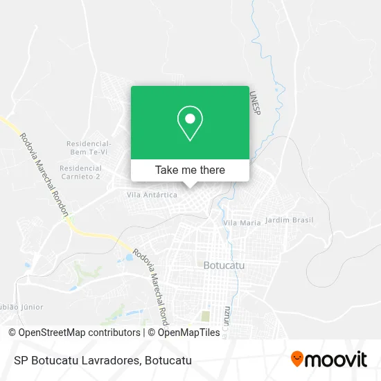 SP Botucatu Lavradores map