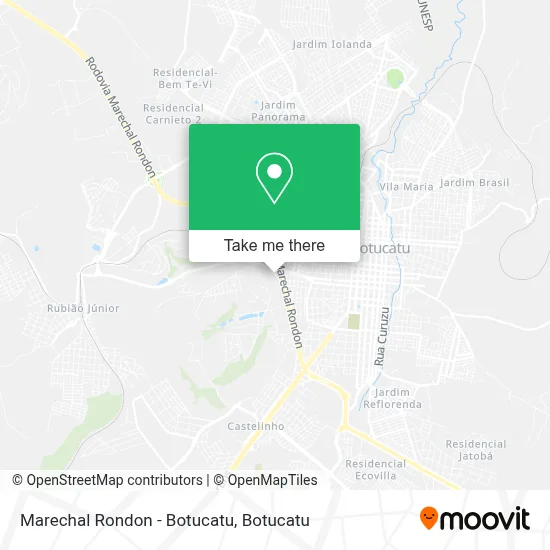 Marechal Rondon - Botucatu map