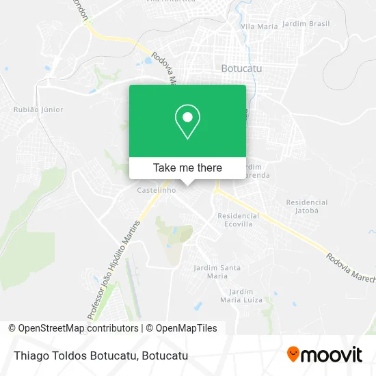 Thiago Toldos Botucatu map