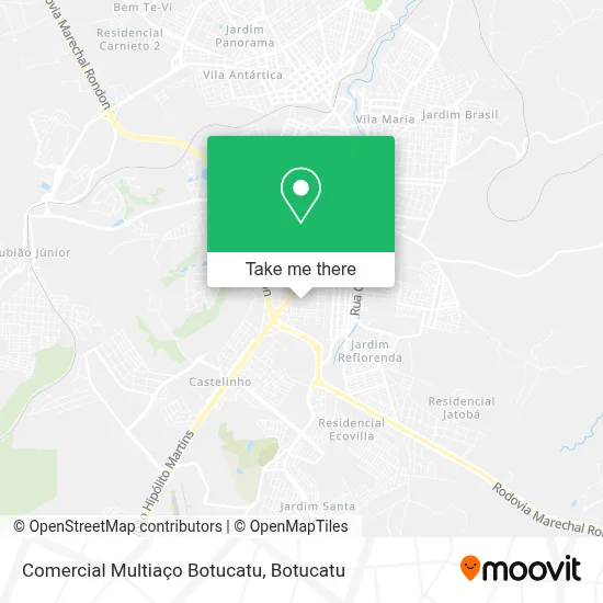 Comercial Multiaço Botucatu map