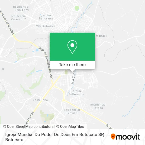 Igreja Mundial Do Poder De Deus Em Botucatu SP map