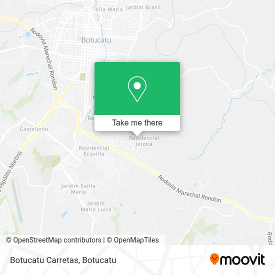 Botucatu Carretas map