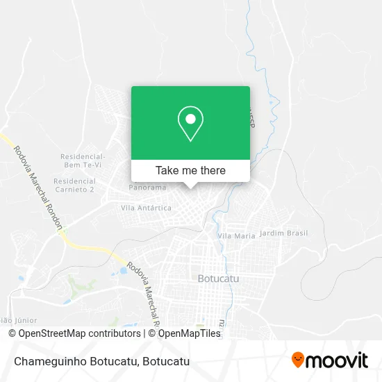 Chameguinho Botucatu map