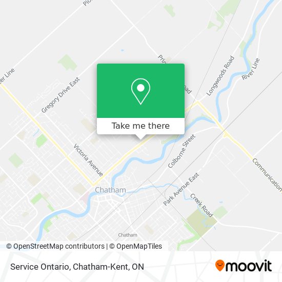 Service Ontario map