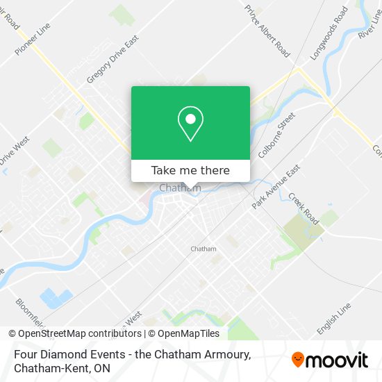 Four Diamond Events - the Chatham Armoury map