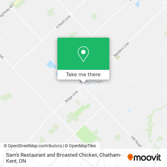 Sam's Restaurant and Broasted Chicken map