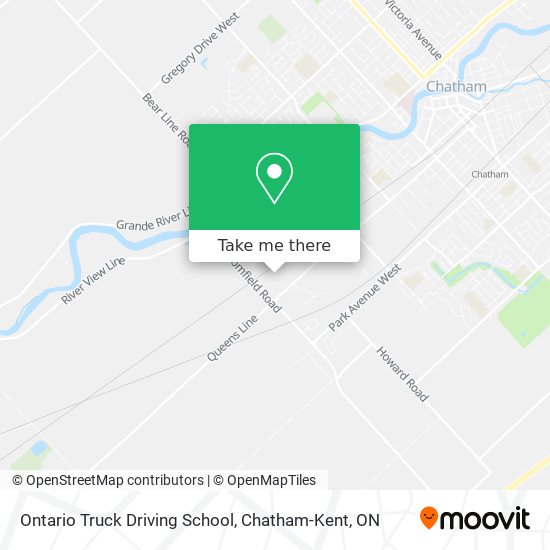 Ontario Truck Driving School map