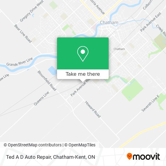 Ted A D Auto Repair map