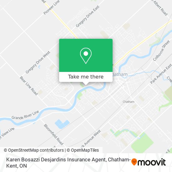 Karen Bosazzi Desjardins Insurance Agent map